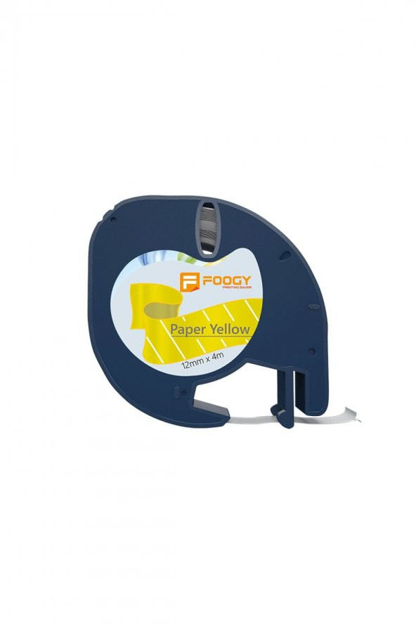 Dymo Muadili Kağıt Şerit Etiket Sarı Çizgi Desen 12 Mm X 4 Mt ürün görseli