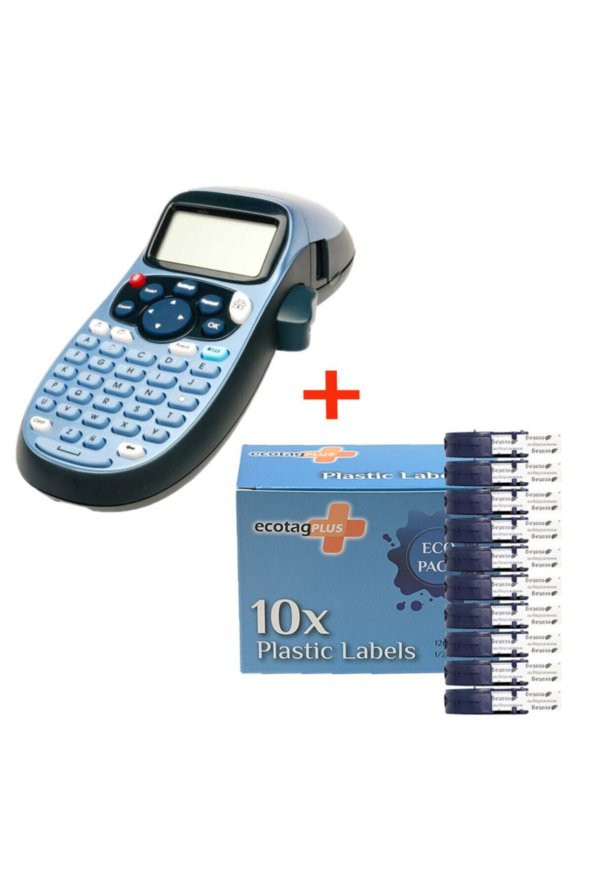 Dymo Letratag Etiket Yazıcısı Ve Ecotag Kağıt Şerit Etiket Beyaz 10 Lu - Resim 3