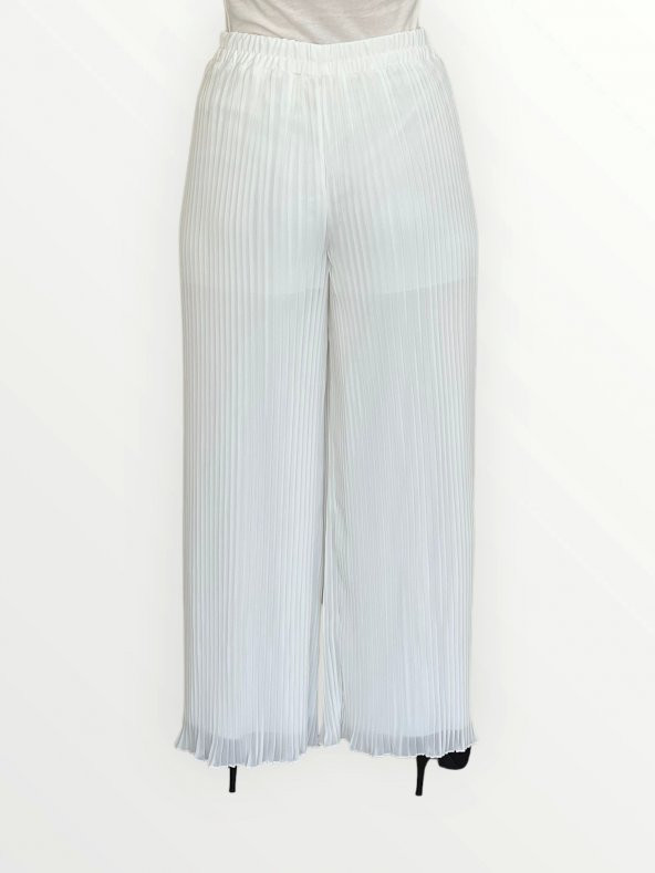 PİLELİ ASTARLI BOL PAÇA PANTOLON - 3