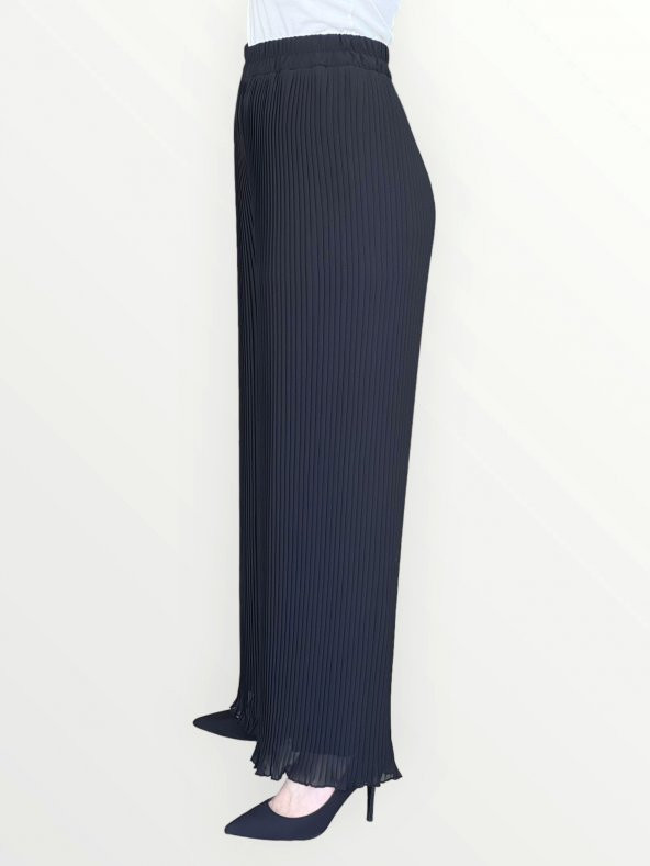 PİLELİ ASTARLI BOL PAÇA PANTOLON - 6