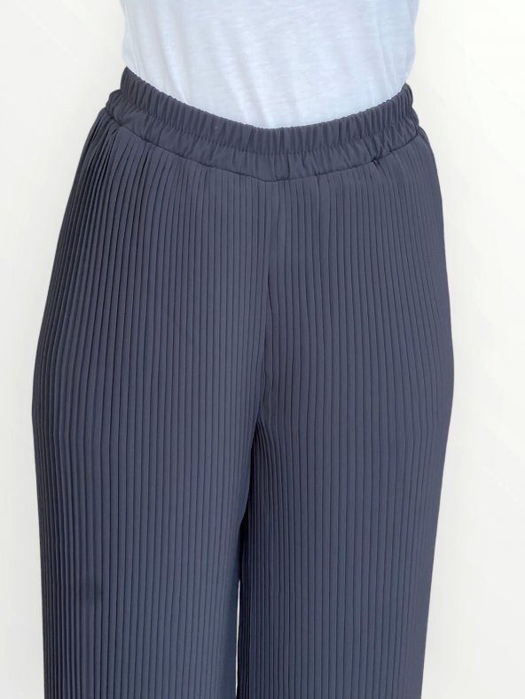PİLELİ ASTARLI BOL PAÇA PANTOLON - 8