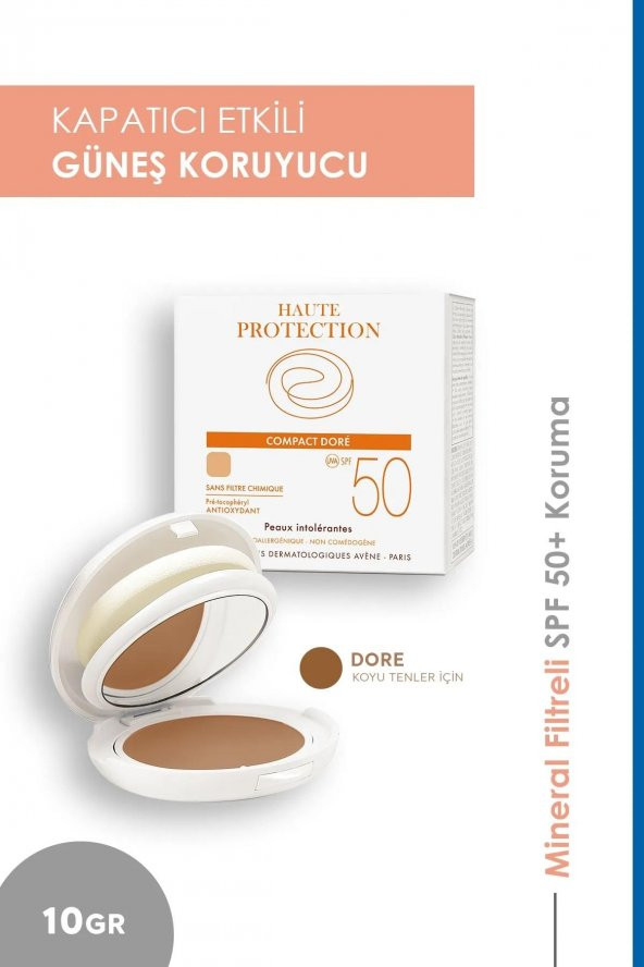 Avene SPF 50 Renkli Güneş Koruyucu Compact Krem Fondöten 10 gr - 1