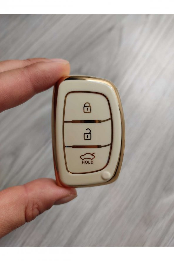 Hyndai Tucson İX35 Smart Anahtar Nano Kılıfı Beyaz
