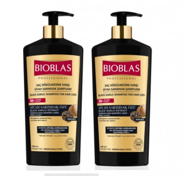 Bioblas Siyah Sarımsak Şampuanı 1000 ml x 2 Adet