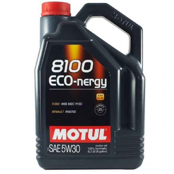 Motul 8100 Eco-Nergy SAE 5W-30 Tam Sentetik Motor Yağı 4 L