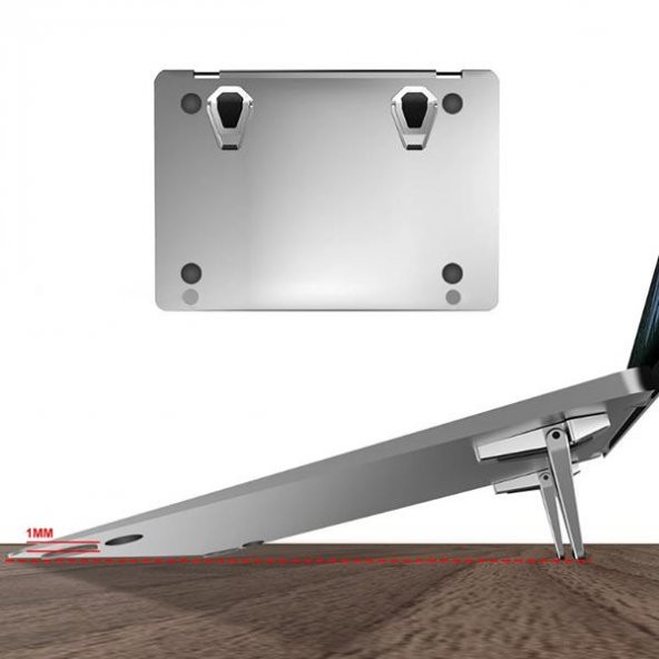 Coofbe Mini Laptop Standı Masaüstü Laptop Tutucu Laptop Standı Portatif Yapışkanlı Laptop Standı set - 6