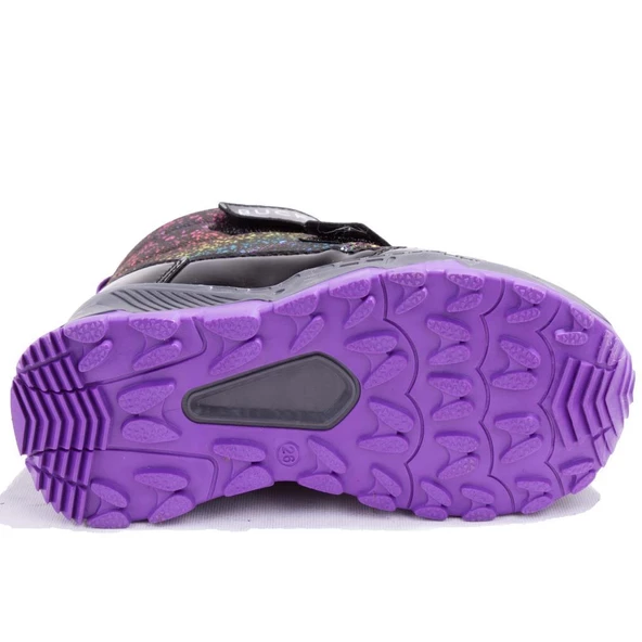 Buckhead 4183 Siyah Mor Snowshell Ortopedik Günlük Kız Çocuk Bot - 4