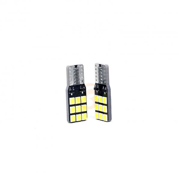 Niken 12V T10 Büyük Dipsiz Ampul 18 Ledli 2’li SET - Beyaz Işık - 4