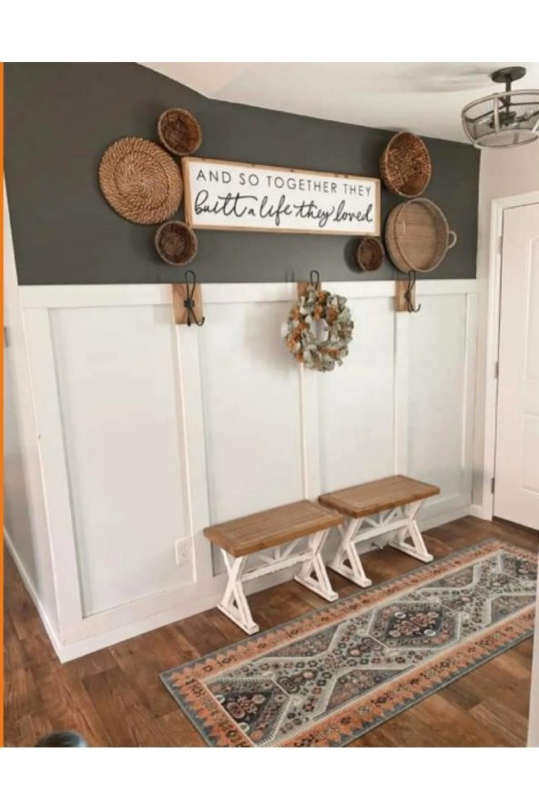 Iskandinav Duvar Çıtası 1 Paket(5 Adet) 100×8 Cm Dekoratif Mdf Duvar Çıtası Duvarçıta - 2