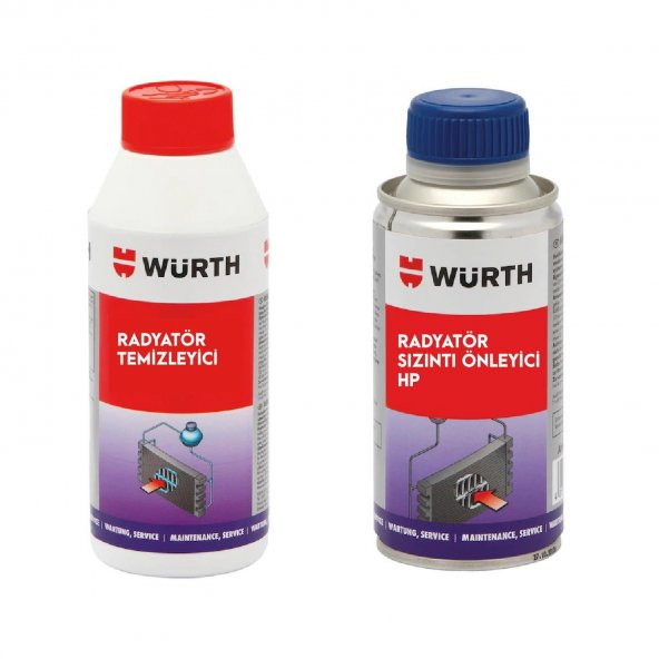 Würth Radyatör Sızıntı Önleyici HP + Würth Radyatör Temizleme 2li Set