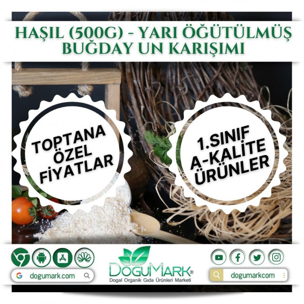 DoğuMark - Haşıl (500g) - Yarı Öğütülmüş Buğday Un Karışımı