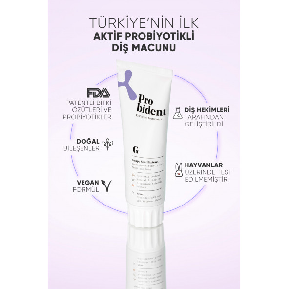 Probident Aktif Probiyotikli Üzüm Çekirdeği Özüt İlaveli Doğal Elma Aromalı Kids Tanışma Paketi - 2