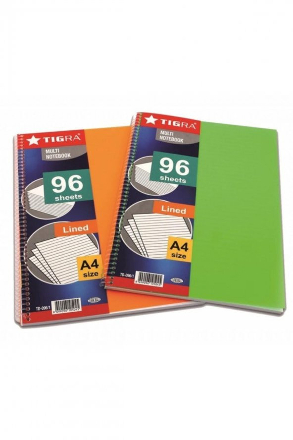 Tıgra 96-1 Pp Kapak 96 Yaprak Defter