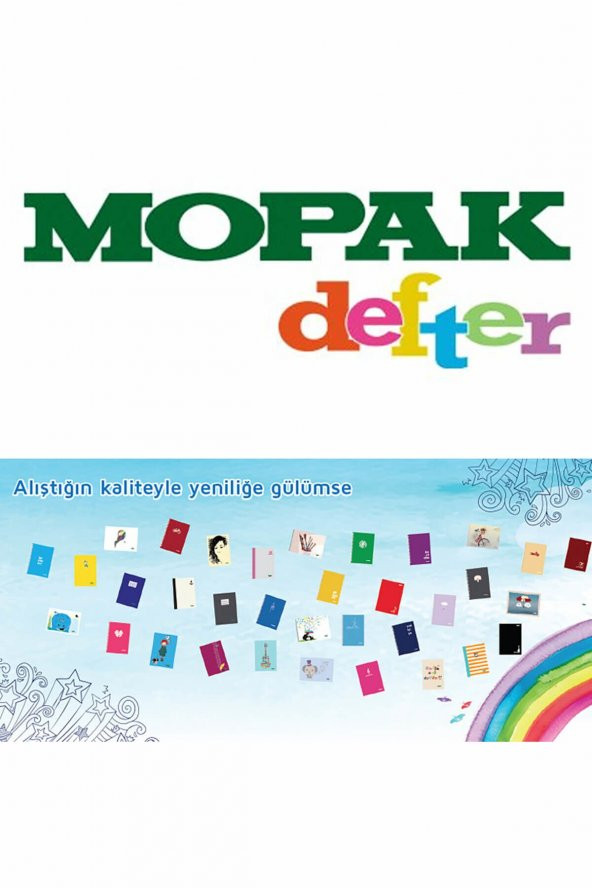 Mopak A4 Karton Kapak Defter Kareli 60 Yp