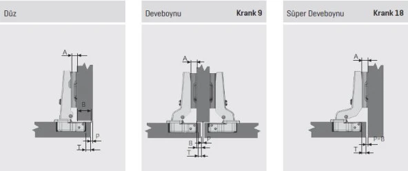 Samet Yaylı Tas Menteşe Düz (2 Adet) - 2