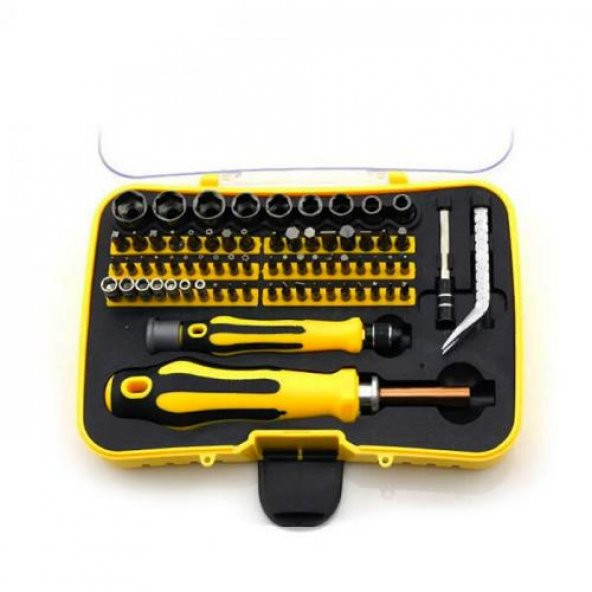 Coofbe Kutulu Profesyonel Çelik Döndürülebilir Manyetik Uçlu 70 Parça Tornavida Seti Tamir Seti