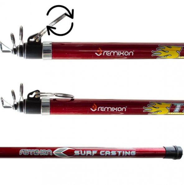 Remixon Strong 4.20m 100-250gr Red Tele Surf Kamış (RMXSTRNG420R) - 2