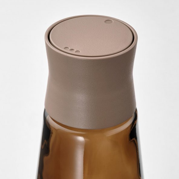 2 Adet Tuzluk-Karabiberlik MeridyenDukkan Cam-Kahverengi Amber Renk 12 cm, 2 Parça - 5