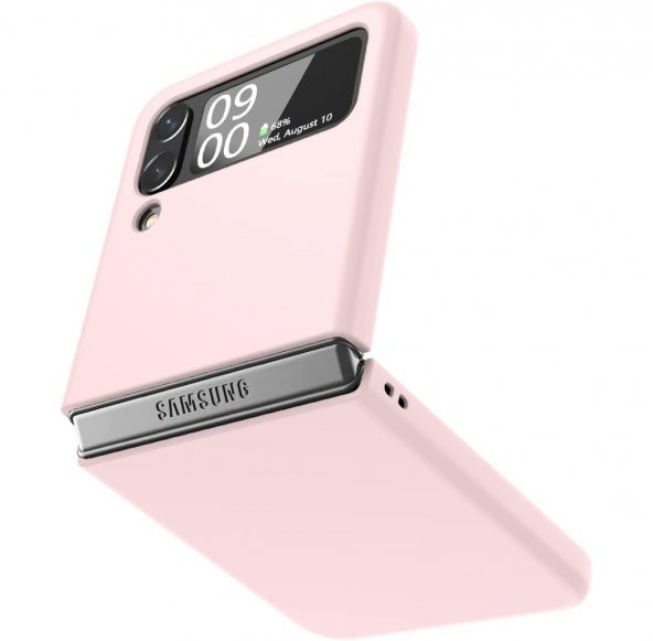 Coverzone Samsung Galaxy Z Flip 4 İle Uyumlu Kılıf 180 Derece Aç Kapa Kamera Korumalı Arka Kapak