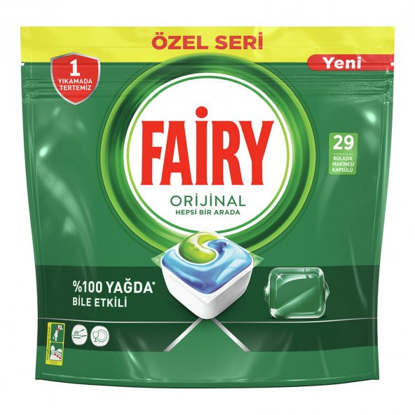 Fairy Hepsi Bir Arada Özel Seri Bulaşık Makine Deterjanı 29x3 87 Tablet