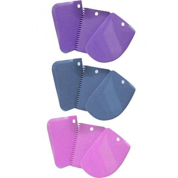3lü Set Hamur Kesme Ve Kazıma Aparatı Hamur Pasta Börek Kek Çörek Şekillendirici Kesici Kazıyıcı Set - 2