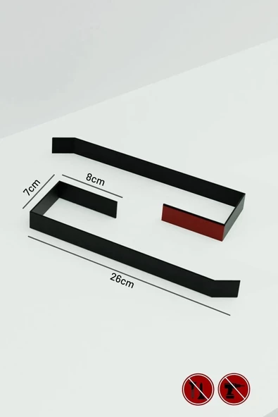 Selenica Metal Mat Siyah Kağıt Rulo Havluluk, Montajsız Yapışkanlı Tasarım, Mutfak, Banyo Havluluk - 4