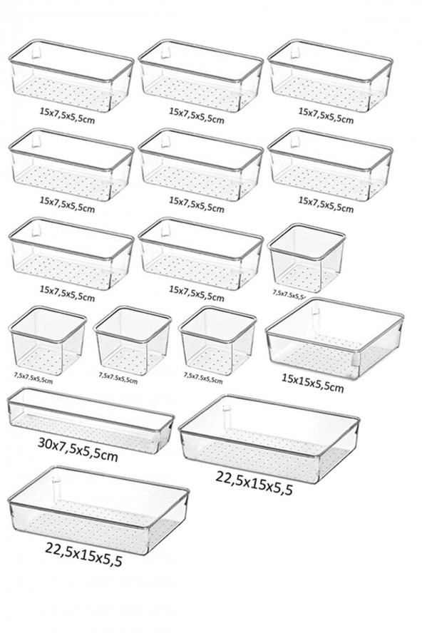 16li Set Modüler Çekmece Içi Düzenleyici Banyo Makyaj Takı Düzenleyici Ofis Masaüstü Organizer - 2