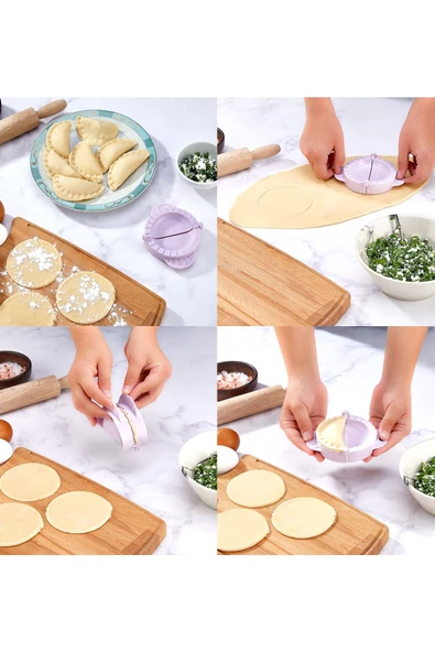 Selenica Ravioli Kalıbı Çiğ Börek Pratik Mantı Poğaça Kurabiye Börek Pişi Hamur Kalıbı - 2