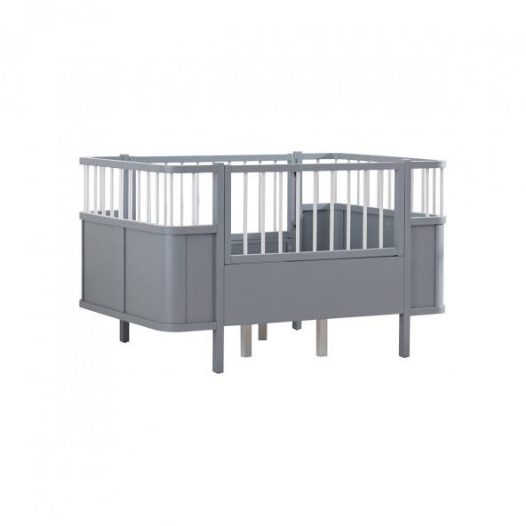 Setay MDF Beşik, Siesta Büyüyen Beşik 90x130 - Siesta Karyola 90x190 - Gri - 4