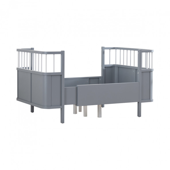 Setay MDF Beşik, Siesta Büyüyen Beşik 90x130 - Siesta Karyola 90x190 - Gri - 5