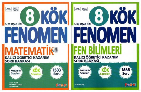 Fenomen 8. Sınıf LGS Matematik KÖK+Fen Bilimleri KÖK Soru Bankası 2 Kitap