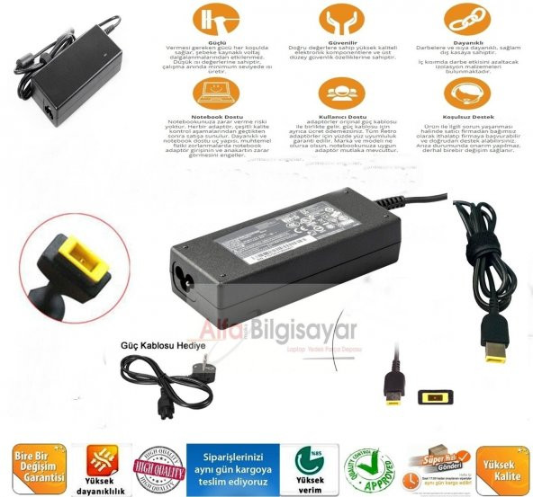 Lenovo Z40-70  20366, 80E6 Adaptör, Şarj Cihazı Güçlü Güvenli  A+++