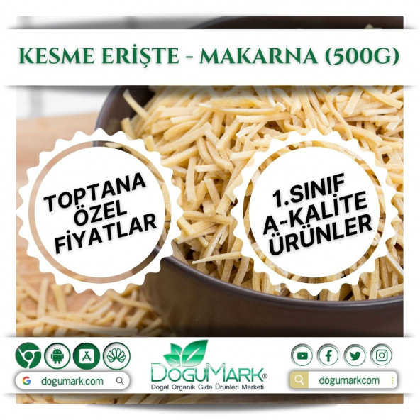 DoğuMark - Kesme Erişte - Makarna (500g)