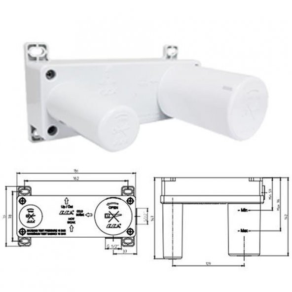 Eca Mina Ankastre Lavabo Bataryası Set/Tek Rozet (102167604H-K+102166601) - 3