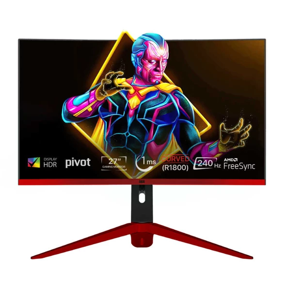 Dragos DRx5975 i7 12700F 16GB Ram 512GB M.2 NVMe SSD 12GB RTX3060 27 İnç 240Hz Curved Oyuncu Bilgisayarı - 5