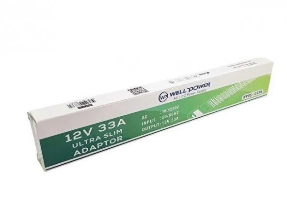 WELL POWER WPUS-1233M 12 VOLT 33 AMPER ADAPTÖR METAL KASA ULTRA SLİM LED TRAFOSU - 3