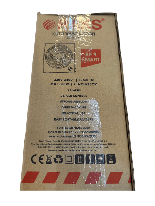Raks Bf9 Sabit Vantilatör Siyah Renk 2 Kademeli 5 Yıl Garantili - 6
