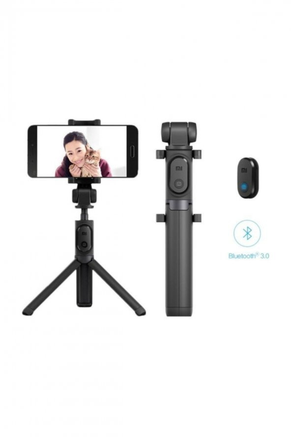 Bluetooth Kumandalı Orjinal Selfie Çubuğu - Monopod - Tripod Siyah - 2