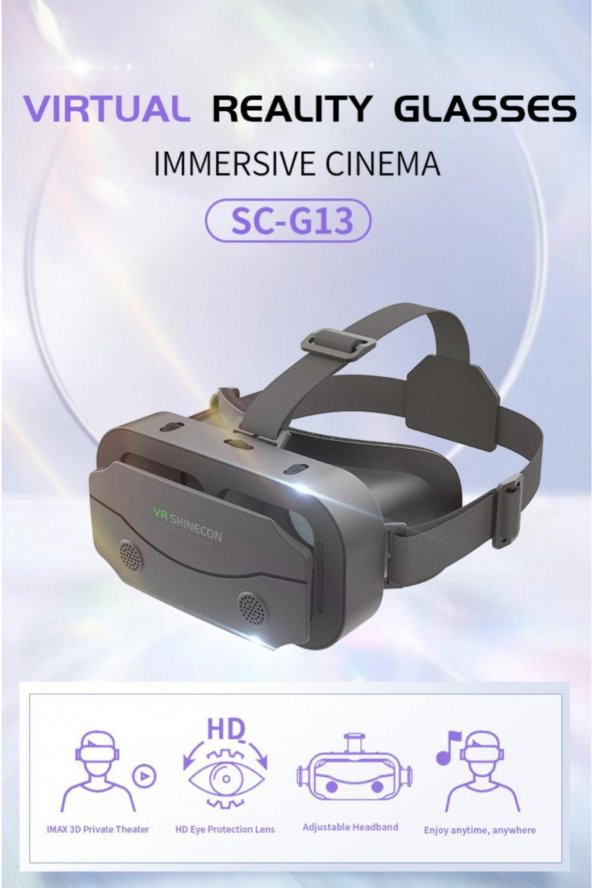 Vr Shinecon G13 3d Sanal Gerçeklik Gözlüğü Siyah 4.2-7.2 Inch - 2