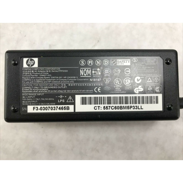 Hp PPP009H PPP009L 18.5V 3.5A Notebook Adaptörü - 2