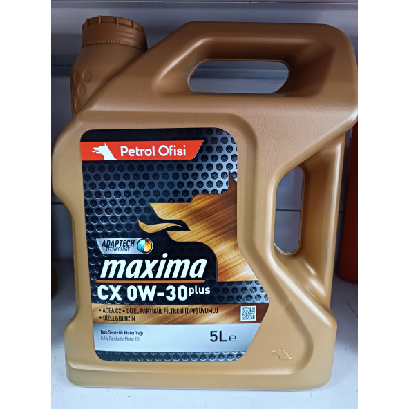 Petrol Ofisi Maxima CX 0W-30 5 LT Motor Yağı 2025 üretim