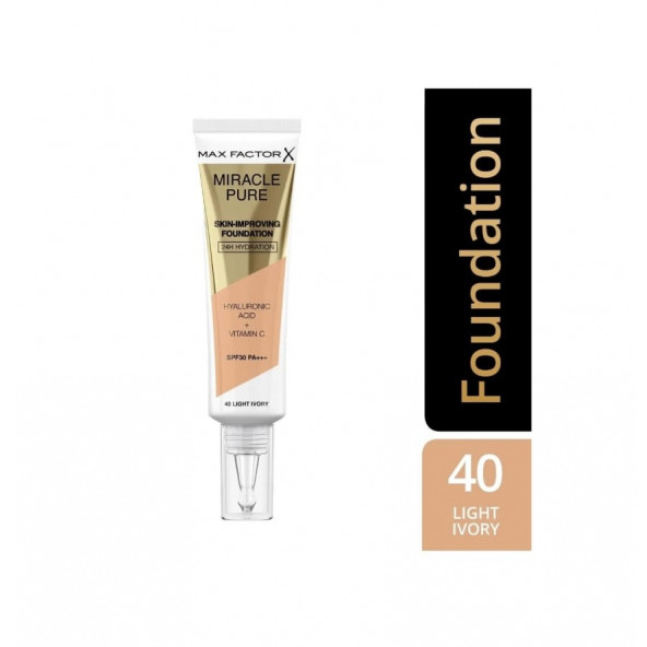 Max Factor Miracle Pure Foundation 40 Light Ivory
