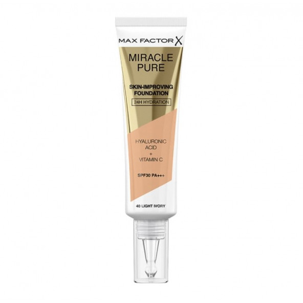Max Factor Miracle Pure Foundation 40 Light Ivory - 2