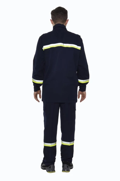 ALİMİNUZE VİSKON RADYAN ISI VE ERİMİŞ METAL ERİYİK CEKET PANTALON - 5