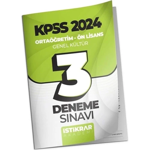 KPSS ORTAÖĞRETİM GK 3 DENEME  İSTİKRAR