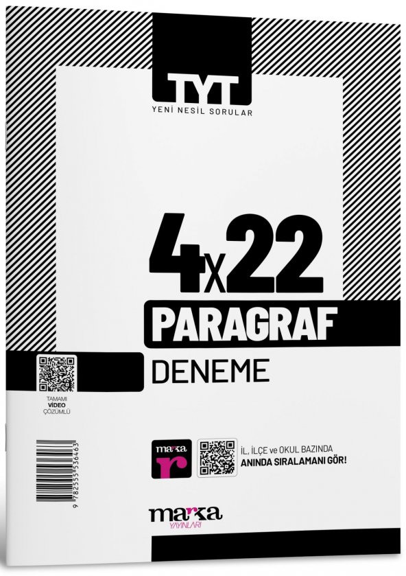 TYT Paragraf 4x22 Deneme Tamamı Video Çözümlü Marka Yayınları