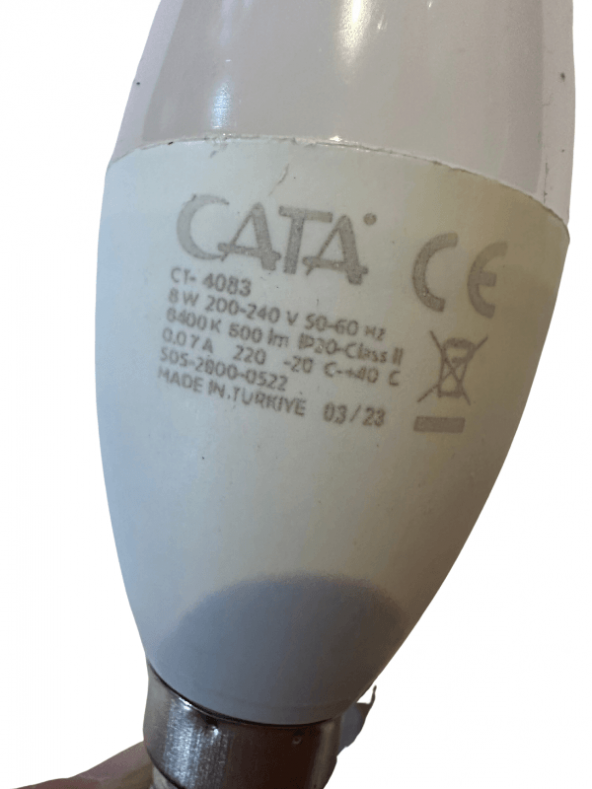 Cata CT-4083 8W 6400K Beyaz Led Buji Ampul E14 Duylu (10 Adet) - 5