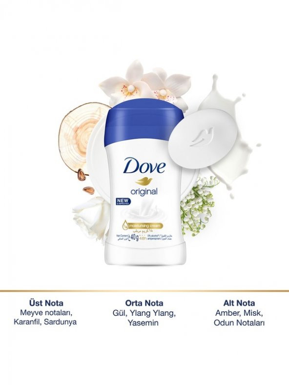 Dove Kadın Stick Deodorant Original 1/4 Nemlendirici Krem Etkili 40 g - 2