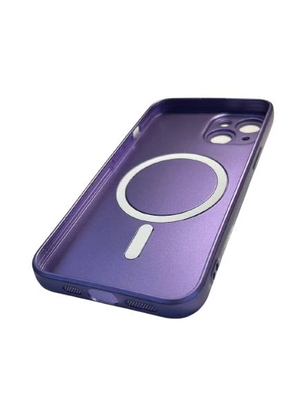 İphone 14 Plus Metalic Magsafe Silikon Kılıf - Resim 6