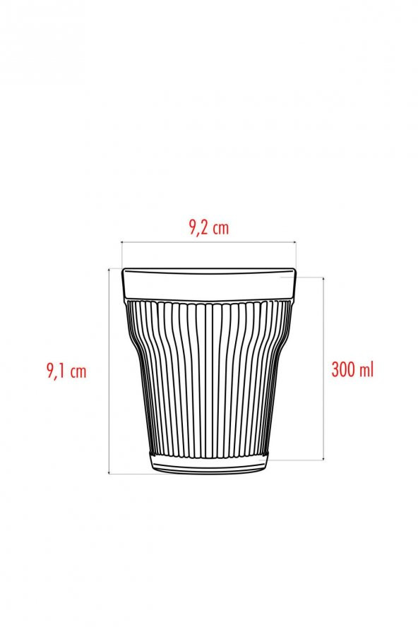Akrilik Mürdüm 6lı Kısa Bardak & Su Meşrubat Kahve Yanı Bardağı 300 ml ( Cam Değildir )